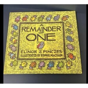 A Remainder of One - Hardcover By Pinczes, Elinor brand‎ New Hard Cover W/jacket